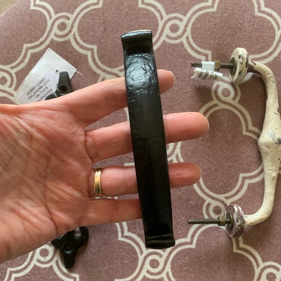 3 rustic metal handles - Picture 3 of 7